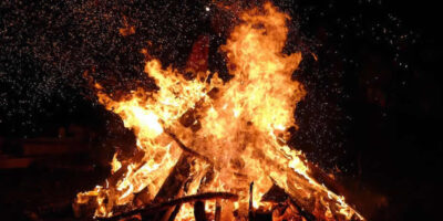 A picture of a bonfire.