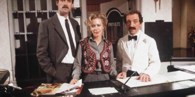 The old Fawlty Towers crew: John Cleese, Connie Booth and Andrew Sachs.