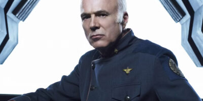 Michael Hogan as Saul Tigh in Battlestar Galactica.